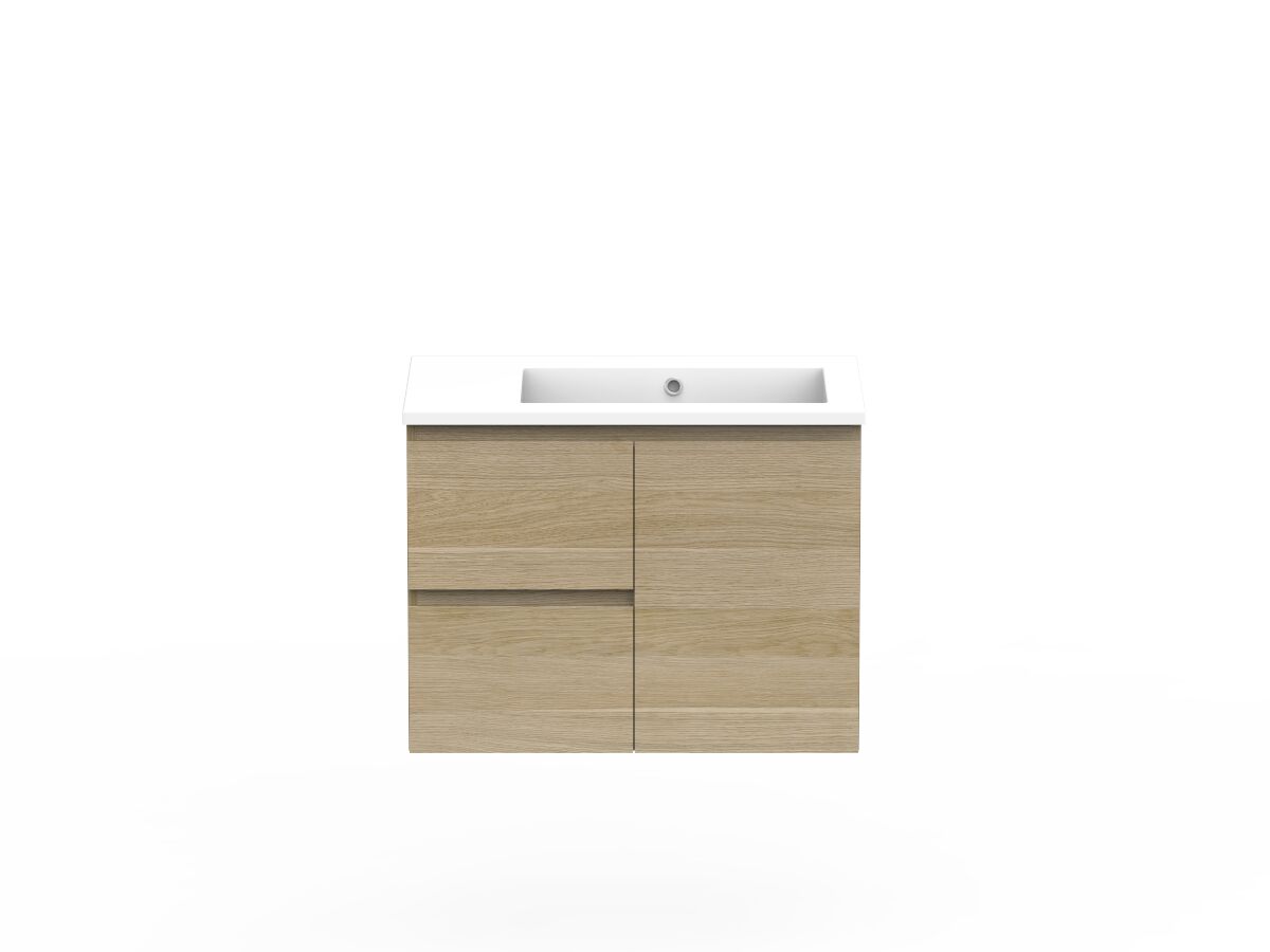 Posh Domaine Plus Conventional 750mm Wall Hung Vanity Cast Marble Top Right Hand Basin from Reece