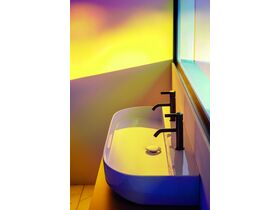 LAUFEN Sonar Wall Basin with Overflow 2 Taphole 1000x420 White