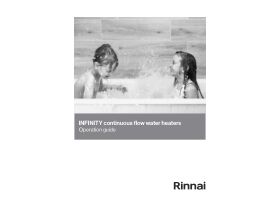 User Manual - Rinnai Infinity Graphite Operation Guide