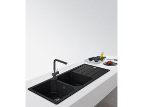 Franke Urban City UCG621 Granite Double Bowl Inset Sink with Drainer Onyx