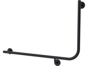 Mizu Drift 935mm x 600mm x 90 Degree Accessible Toilet Grab Rail Modular Left Hand Matte Black