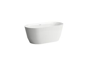 LAUFEN Pro Freestanding Bath with Overflow 1500x700 Plug and Waste