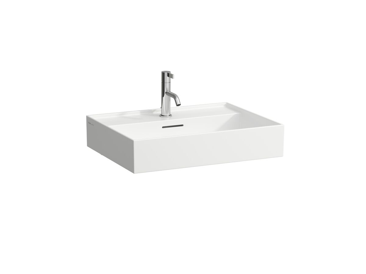 Kartell by LAUFEN Wall/Counter Basin 1 Tap Hole with Over Flow 600x460