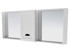 Kado Era Double Mirrored Shaving Cabinet 1 Door 1600mm