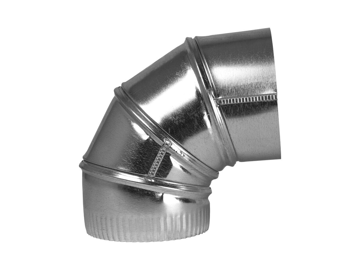 Deflecto Adjustable Elbow Galvanised 0-90 Degree 100mm