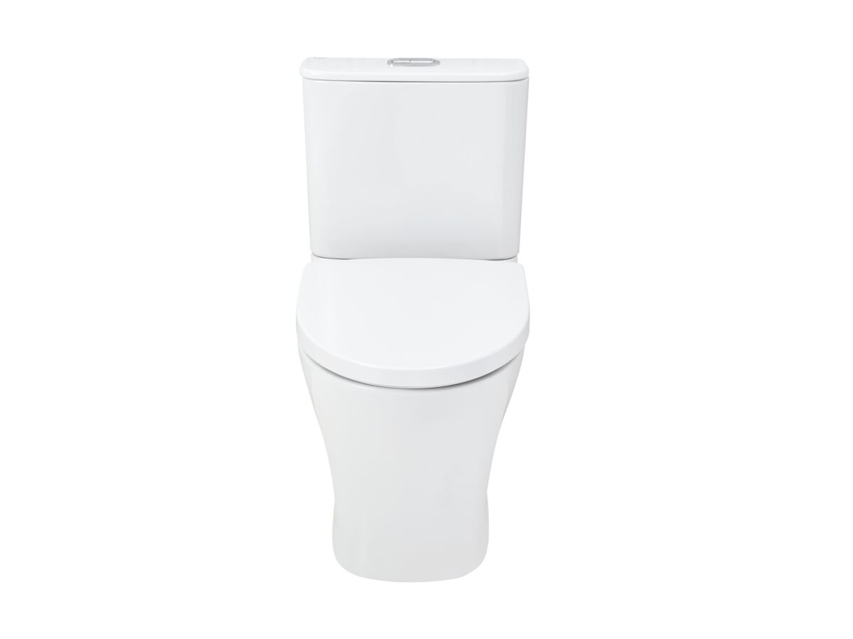 American Standard Signature Hygiene Rim Close Coupled Back to Wall Back Inlet Toilet Suite with Soft Close Quick Release White Seat (4 Star)
