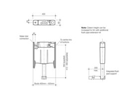Invisi II Cistern & Pan Bracket Tall