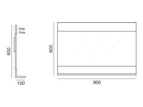 Tasca Shelf Mirror 900mm