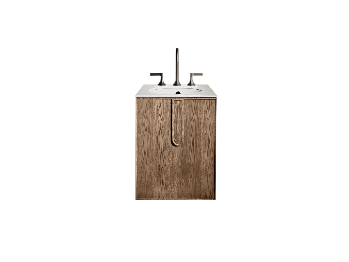 ISSY Adorn Undermount Wall Hung Vanity Unit with One Door & Internal Shelf with Petite Handle