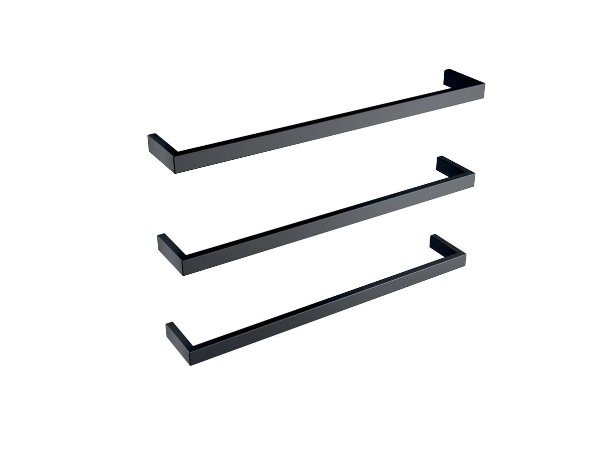 Mizu Bloc Heated Towel Rail 830mm (Triple Pack) Matte Black