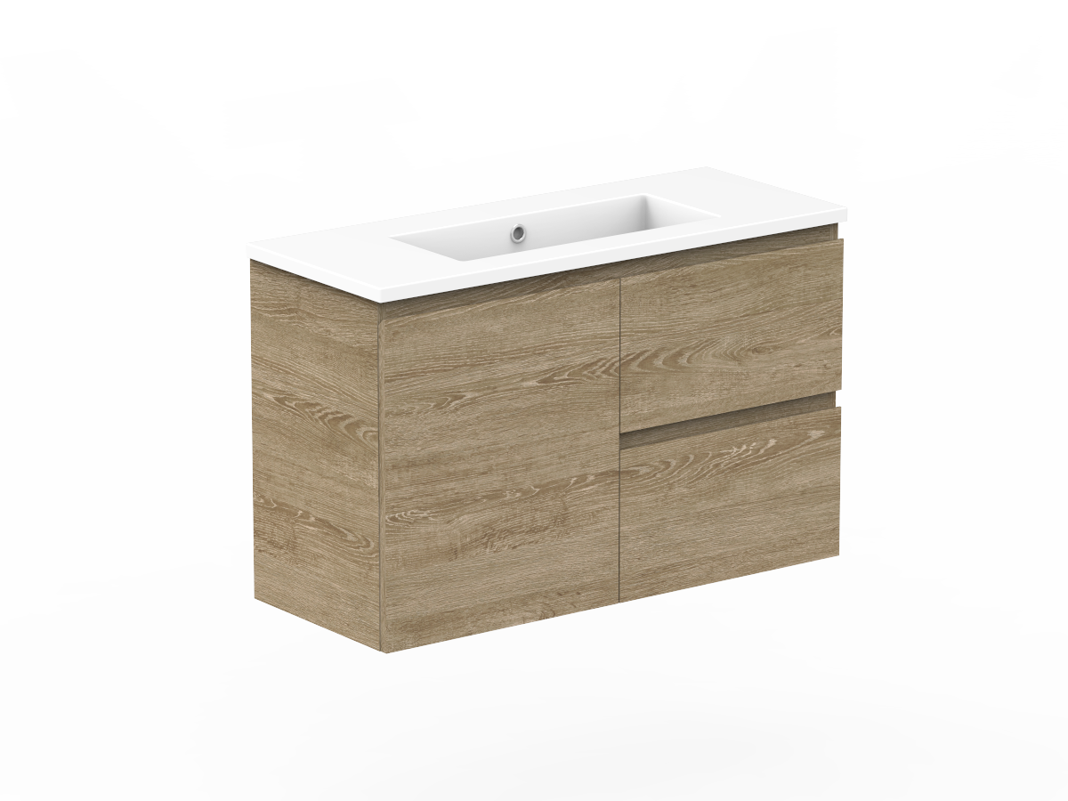 Posh Domaine Ensuite 900mm Wall Hung Vanity Cast Marble Top from Reece