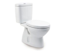 Victoria Close Coupled P Trap Toilet Suite with Soft Close Seat White / Chrome (4 Star)