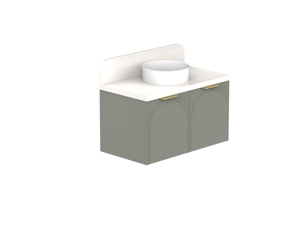 ADP Archie by Alisa & Lysandra All Door Wall Hung Vanity Unit Centre Bowl 900 Caesarstone