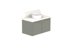 ADP Archie by Alisa & Lysandra All Door Wall Hung Vanity Unit Centre Bowl 900 Caesarstone