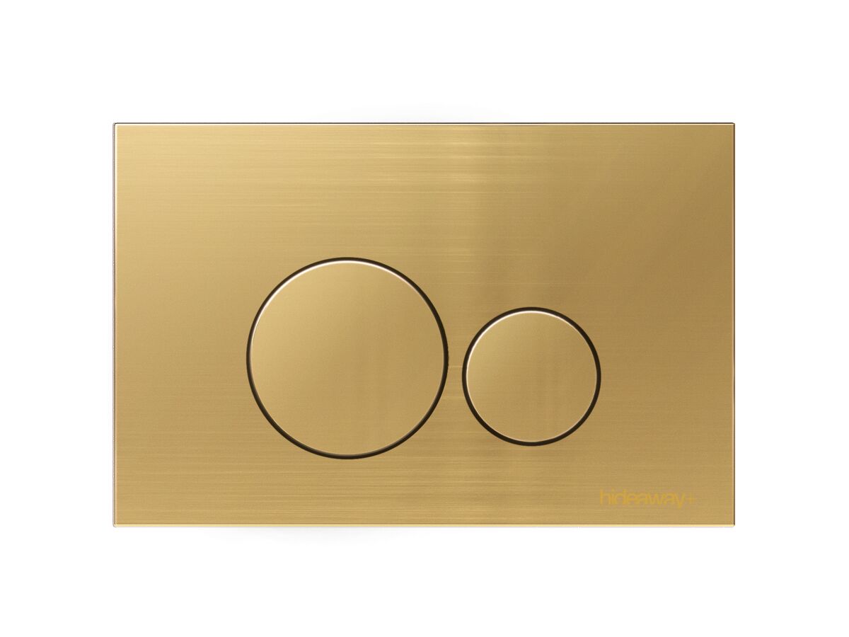 Hideaway+ Round Button / Plate Inwall Metal Brushed Gold