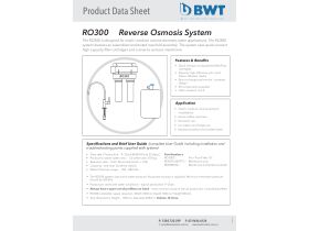 Product Data Sheet - BWT RO300 Reverse Osmosis System