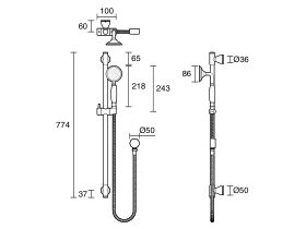 Milli Monument Single Rail Shower with Separate Water Inlet (3 star)