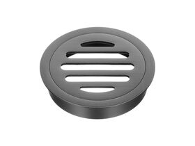 Mizu Drift Brass Trapscrew Grate Round 80mm Brushed Gunmetal