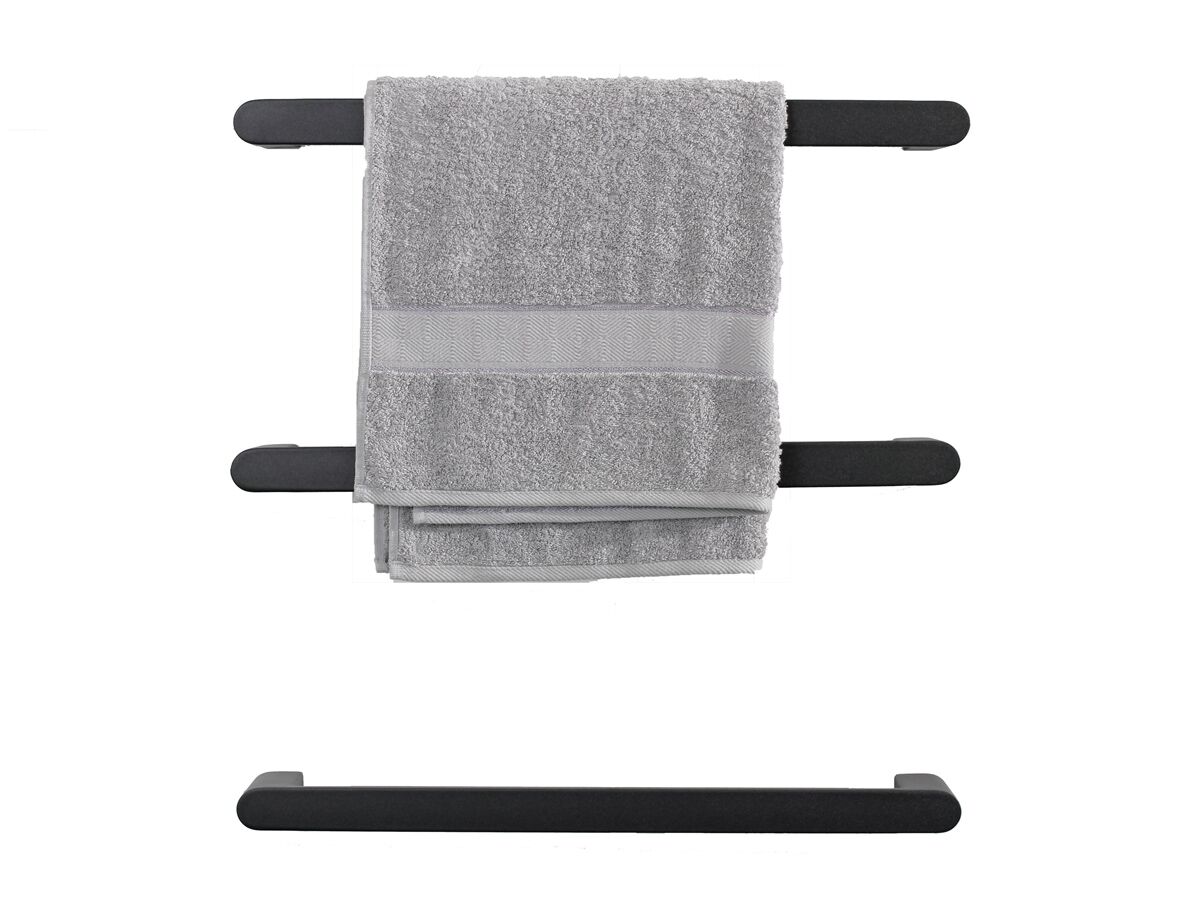 Milli Rush Non Heated Towel Rail 632mm (Each) Black from Reece