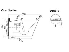 3Monkeez Wall Faced Pan S Trap Stainless Steel (3 Star)