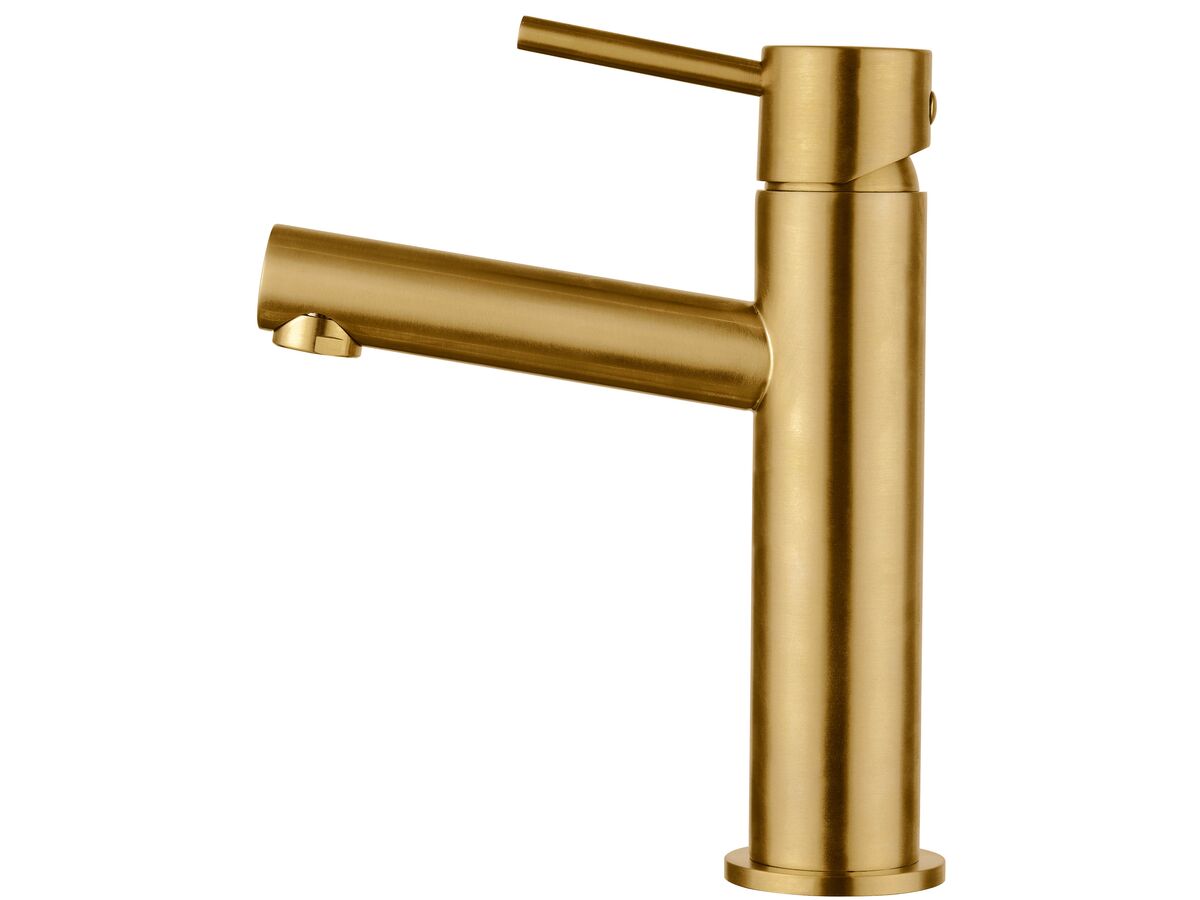 Mizu Drift MK2 Basin Mixer Tap Brushed Gold (5 Star) from Reece