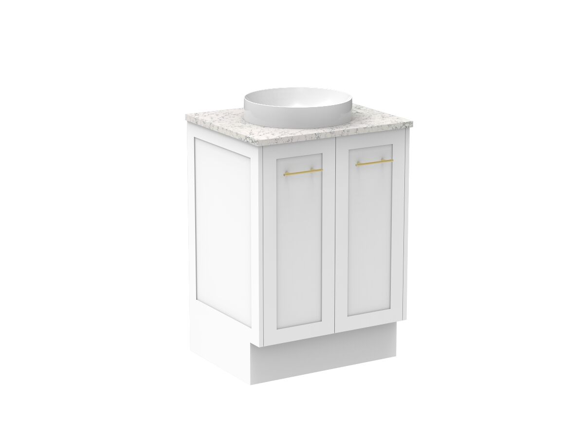 Kado Lux All Door 600mm Centre Bowl Floor Mount Caesarstone