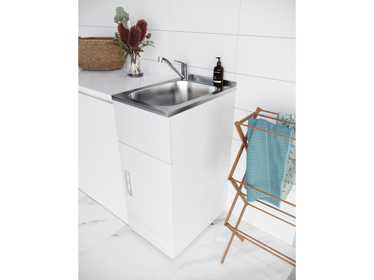 Posh Domaine Trough & 27L with Bypass 2 Taphole Stainless Steel