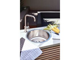 tortur forene bassin AFA Infinity Outdoor Undermount/Inset Round Sink No Taphole with Quick-Fit  Clips 450mm Stainless Steel from Reece
