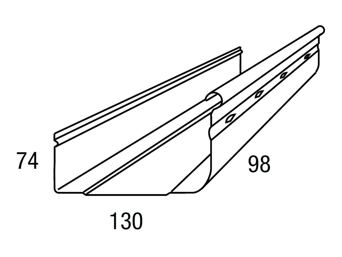 Stramit Qld Quad Gutter 130mm Dune Cut to Length from Reece