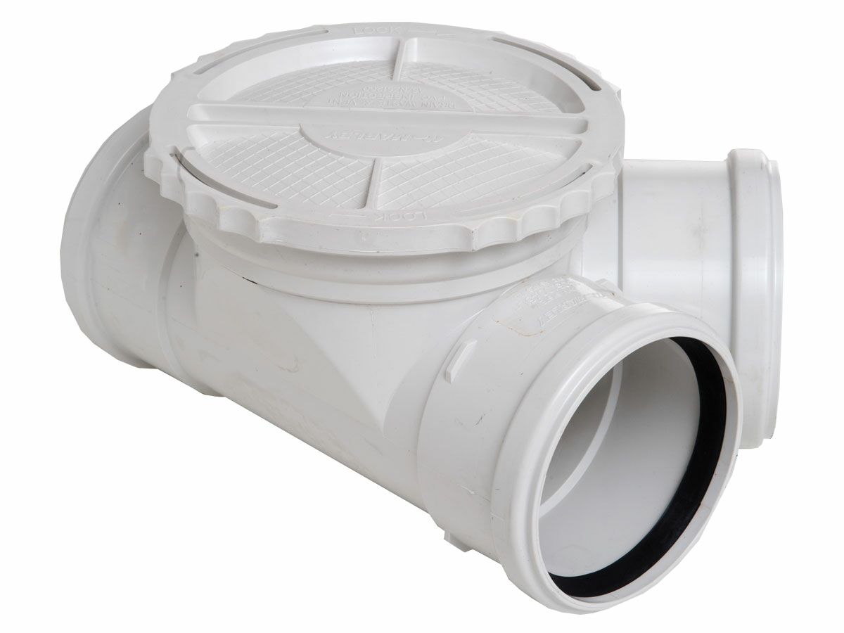 DWV RRJ Access Junction Left Hand 100mm x 45 Degree