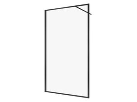 Hero - Kado Lux Framed Shower Panel + Support Bar 1200mm Matte Black