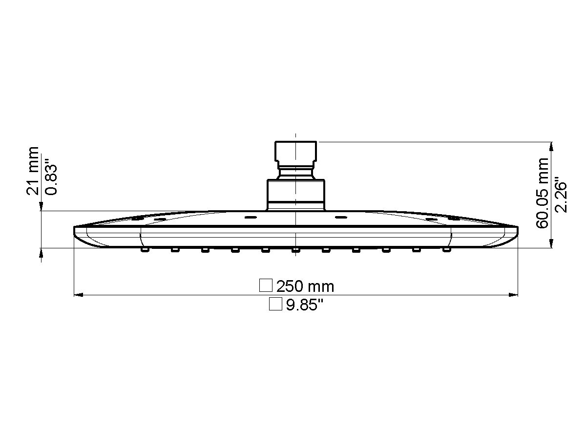 Nikles Pearl Square Shower Head 250mm Chrome (3 Star) from Reece