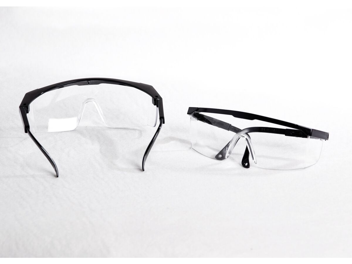 Protective Goggles clear with black frame