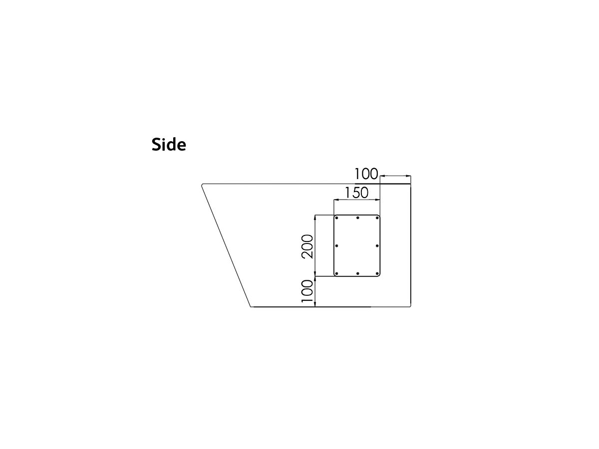 3Monkeez Wall Faced Pan S Trap Stainless Steel (3 Star)