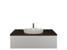 Acqua 1200mm Wall Hung Vanity Unit American Walnut Top