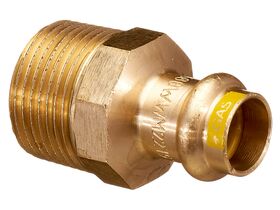 >B< Press Gas Male Coupling 15mm x 3/4" BSP"