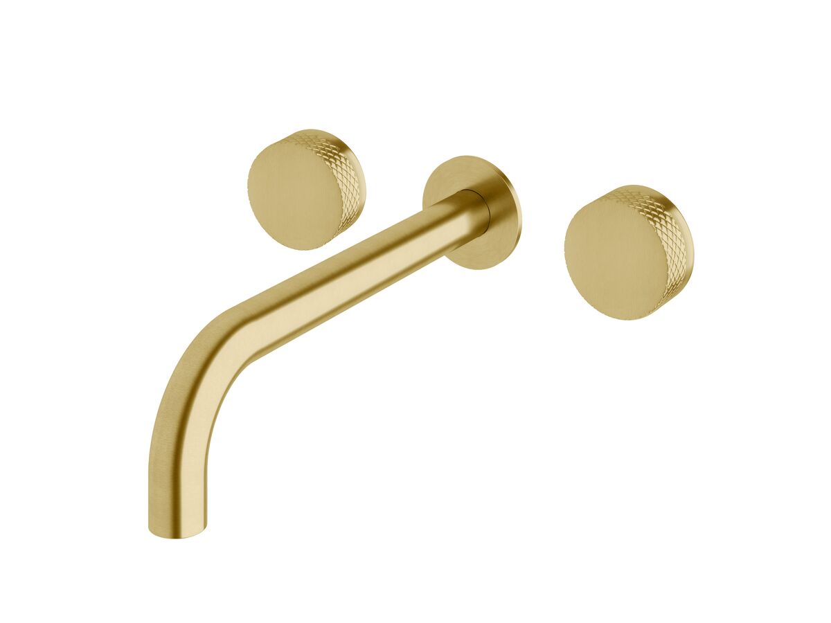 Milli Pure Bath Set 250mm with Diamond Textured Handles PVD Brushed Gold