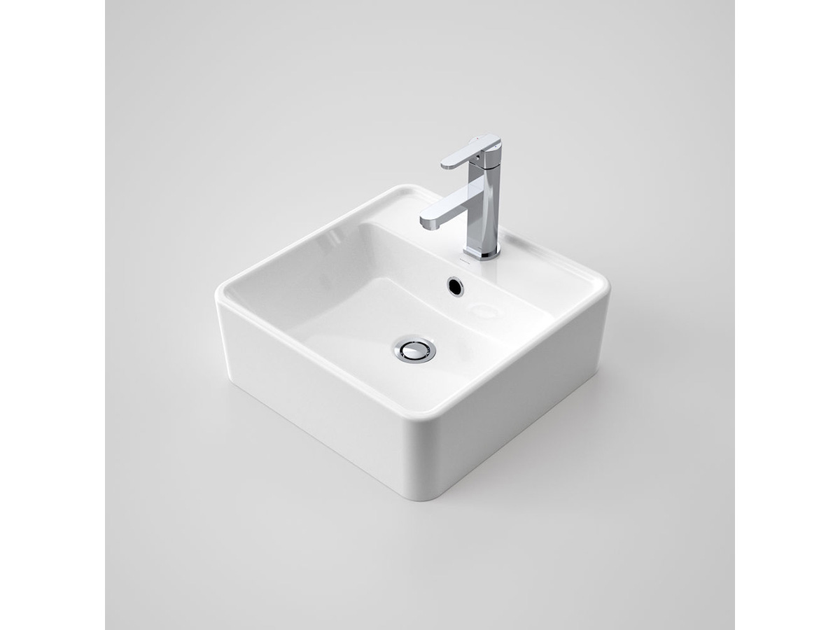 Caroma Carboni II Above Counter Basin with Overflow 1 Taphole White