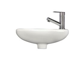 Stylus Symphony Mini Wall Basin 1 Right Hand Taphole Only White
