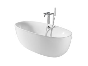 Roca Virginia Freestanding Bath 1700mm with Overflow White ...