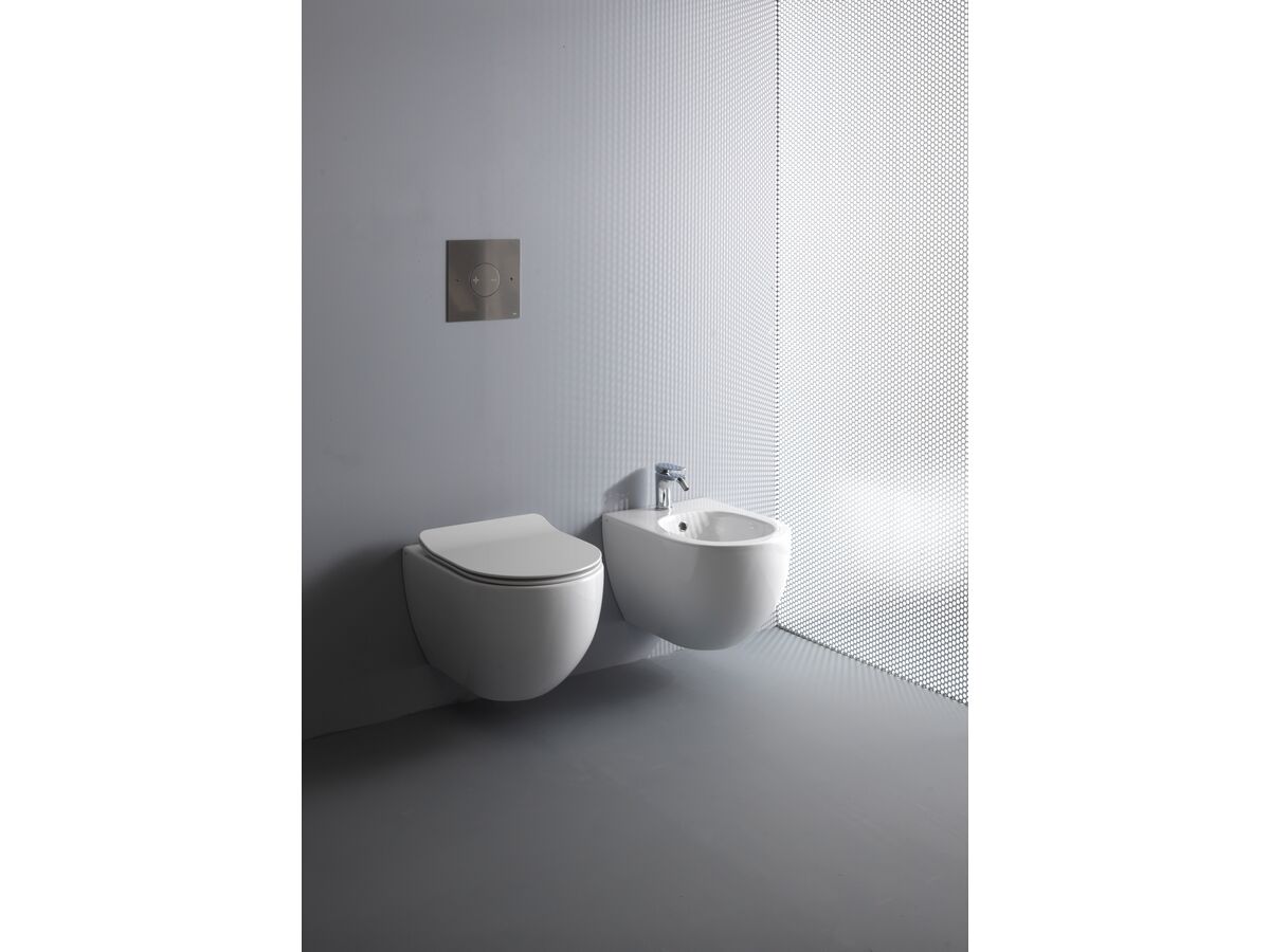 AXA Uno Wall Hung Rimless Pan Soft Close Quick Release Seat White (4 Star)