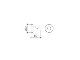 Cosmo Robe Hook (Metal) Chrome