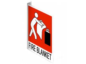 Location Signs Fire Blanket Right Angle - Plastic
