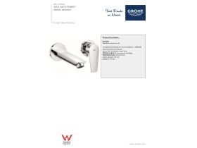 Technical Guide - GROHE Bauedge New Wall Bath Mixer Trimset Chrome