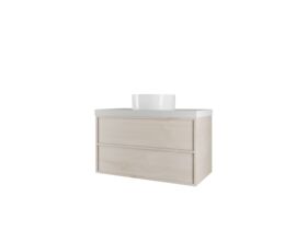 Kado Aspect Wall Hung Vanity Unit 900mm 2 Drawer Corian 50mm Top