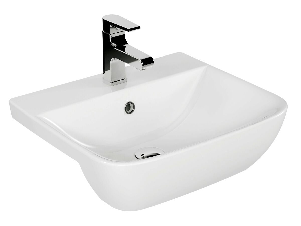 Porcher Cygnet Semi Recessed Basin 1 Taphole White From Reece