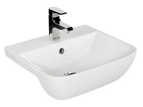 Porcher Cygnet semi Recessed Basin 1 Taphole White