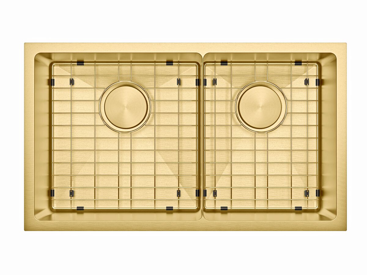 Hero  - Memo Zenna 1 3/4 Bowl Sink Stainless Steel Nanoplated Brass