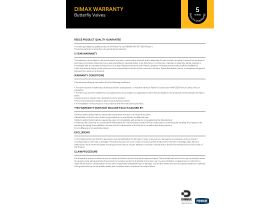 Warranty - DIMAX Butterfly Valves