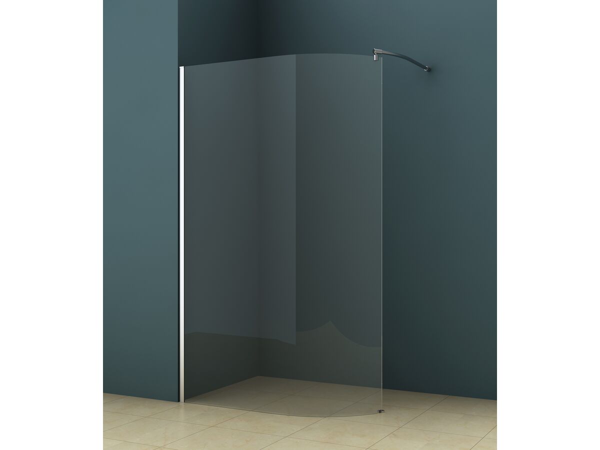 Kado Lux Walk In Curved Shower Screen 1200 Chrome